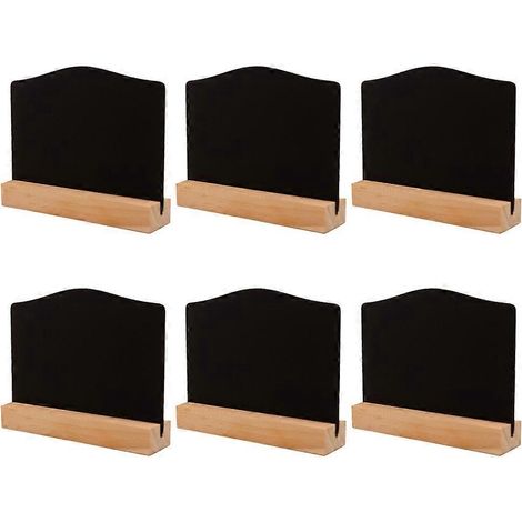 Set Mit 6 Mini-doppelseiten-tafeln Aus Holz, Dekorative Präsentationstafeln Für Geschäfte, Bars, Cafés (kleine Größe Mit Sockel) – 10 X 7,6 X 2,4 Cm