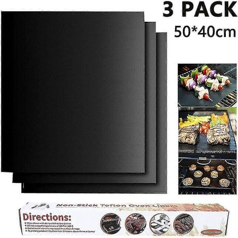 Antihaft-backmatten (3er-set) Für Grill Und Backofen – Wiederverwendbar