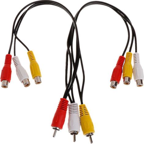 Computer-kabeladapter: 3 Männliche Rca-stecker Auf 6 Weibliche Rca-stecker