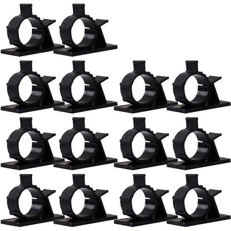 100 Verstellbare Kabelclips, Selbstklebende Drahtclips, Kabelhalter Und -organisatoren – 100 Stück – Schwarz