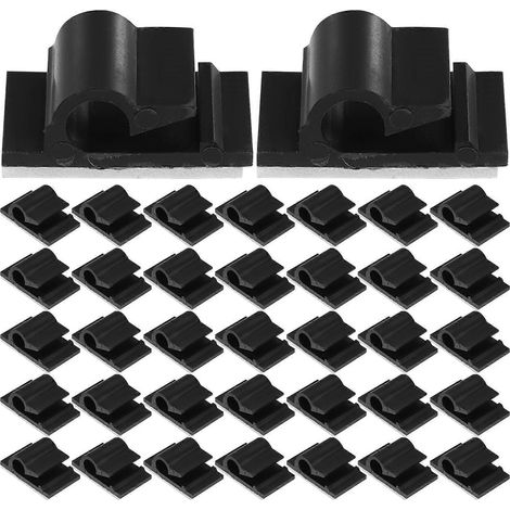 50er-pack Kabelclips Für Zuhause, Büro Und Als Kabelorganisator (schwarz) – 2,00 X 1,30 X 0,90 Cm – Schwarz
