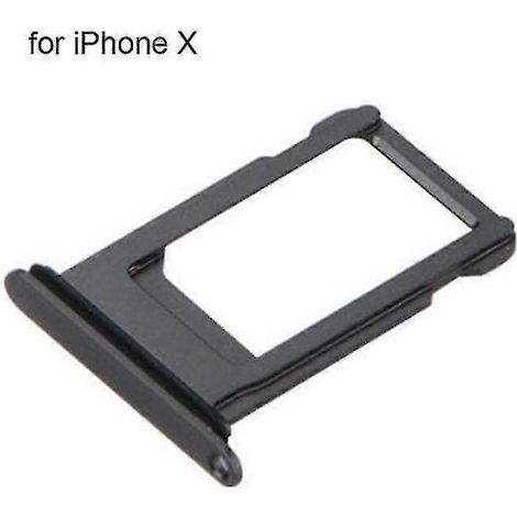 Ersatz-sim-kartenfach Und -abdeckung, Kompatibel Mit Iphone 8, 8 Plus Und X. – Schwarz Für Iphone X