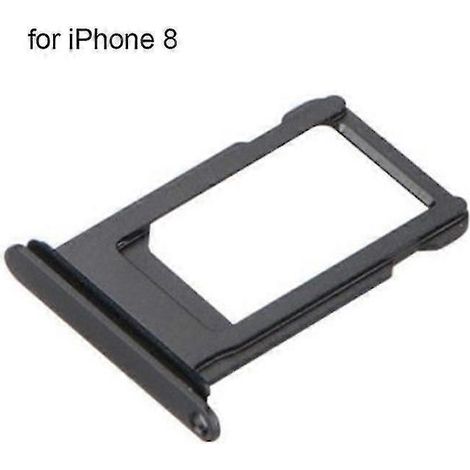Ersatz-sim-kartenfach Und -abdeckung, Kompatibel Mit Iphone 8, 8 Plus Und X. – Schwarz Für Iphone 8