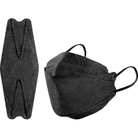 Packung Mit 50 Kn95-masken Für Erwachsene, Morandi Ffp2 4-lagige Schutzmasken, Schwarze Kf94-masken.