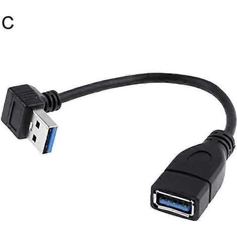 90-grad-winkel-usb-3.0-typ-a-stecker-auf-buchse-verlängerungskabel – C