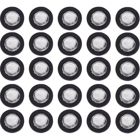 40 Gummidichtungen Für 1/2-zoll-duschschlauch, Edelstahldichtung, Gummidichtung – 2 X 2 Cm – Schwarz
