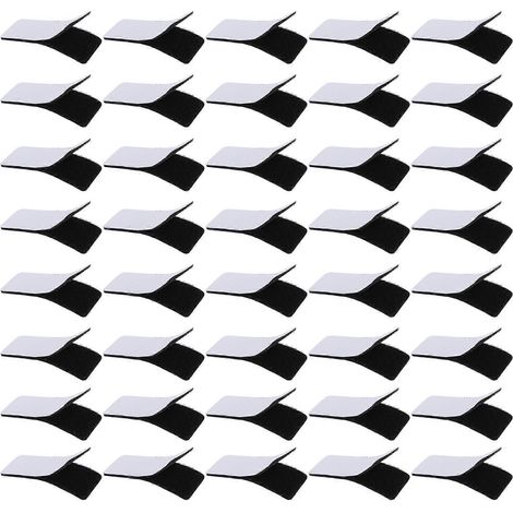 40 Doppelseitige Klettstreifen Zum Befestigen – 10,00 X 3,00 X 0,30 Cm – Schwarz