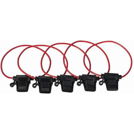 Packung Mit 5 Standard-12v 30a-flachsicherungshaltern Für Auto, Motorrad Und Kraftfahrzeug (awg).