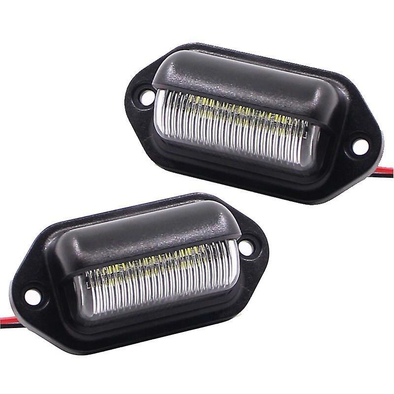 Set Mit 2 Wasserdichten 6 Smd-led-kennzeichenleuchten Für Lkw, Transporter, Anhänger, Pkw, Fahrzeuge Und Wohnwagen 12v/24v