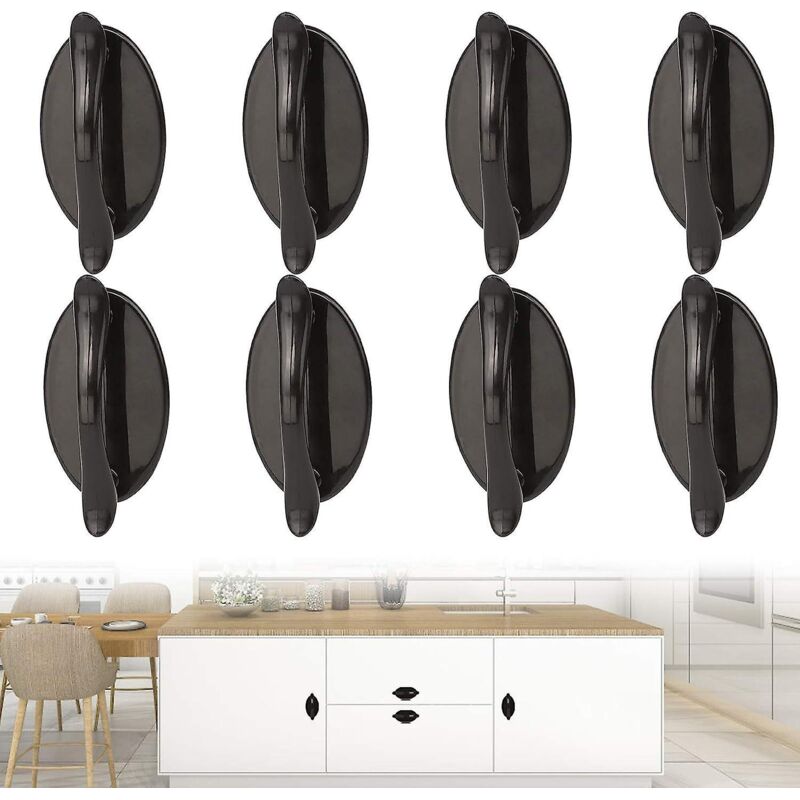 Set Mit 8 Selbstklebenden Kunststoff-möbelgriffen Für Türen, Fenster, Schränke, Schubladen Und Fenster
