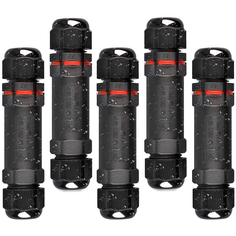 Ip68 Wasserdichte Anschlussdose, 5er-packung Mit Elektrischen Außensteckverbindern Für 1 Bis 13 Mm Kabel