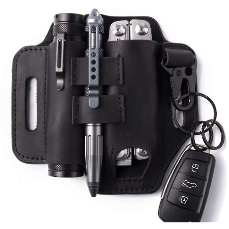 Multitool-etui Aus Leder Mit 3 Fächern