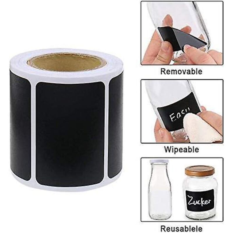 Set Mit 300 Wiederverwendbaren Klebeetiketten Für Tafeln, Ideal Zur Organisation In Der Küche.
