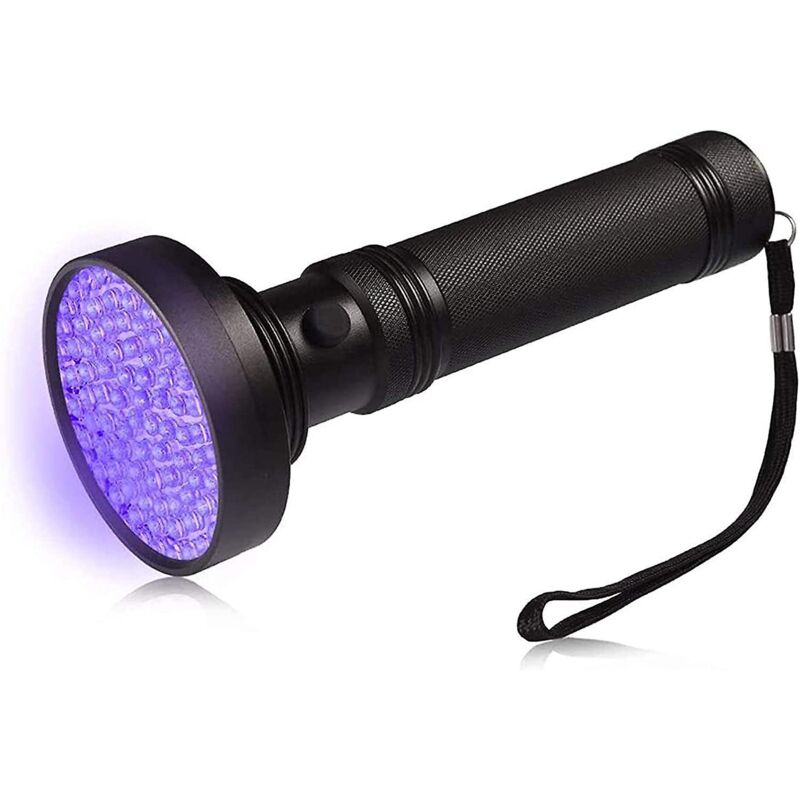 Schwarze Uv-taschenlampe Mit 100 Leds Zum Aufspüren Von Haustierurin
