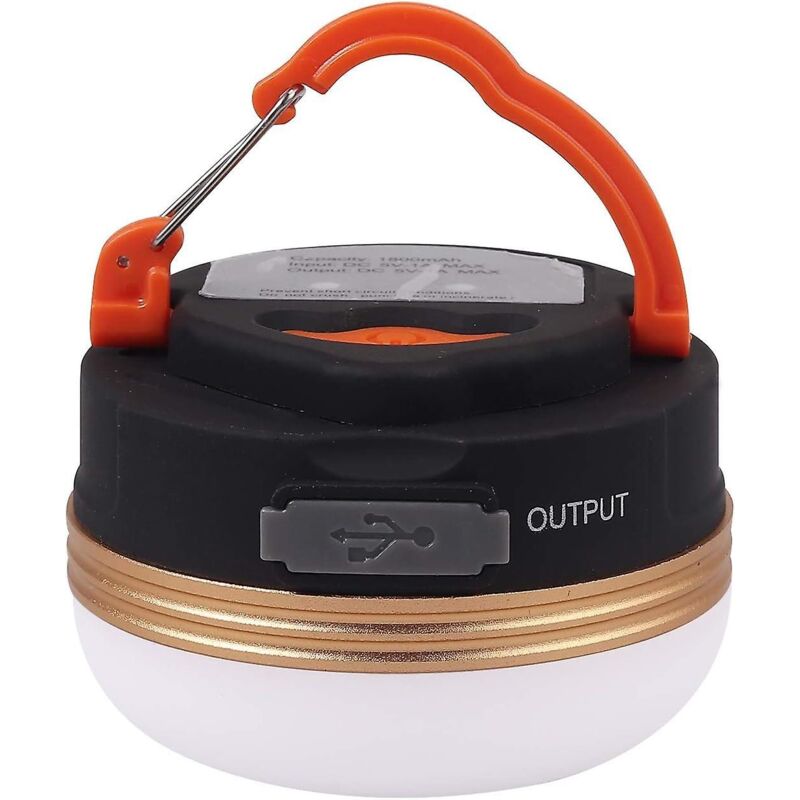 Wiederaufladbare Und Wasserdichte Usb-campinglaterne Mit 3 Beleuchtungsmodi Und Integrierter Powerbank