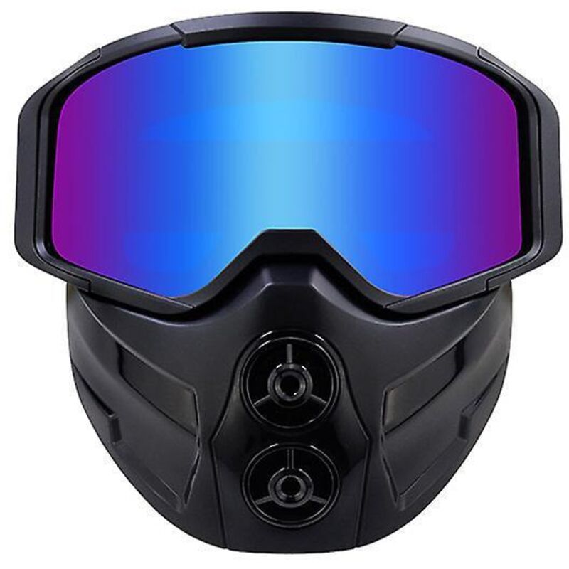 Motorradbrille Mit Abnehmbarem Visier, Beschlagfrei Und Winddicht, Kompatibel Mit Dem Tragen Eines Helms.