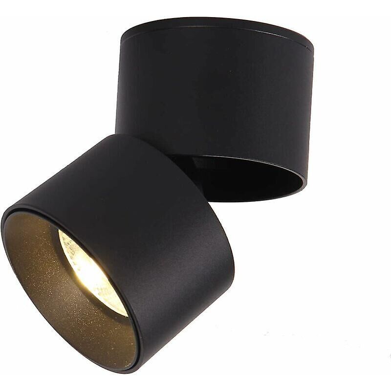 Verstellbarer Led-einbaustrahler – 7 W Warmweiß (3000 K), Schwarz, 7 X 10 Cm