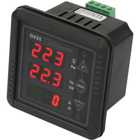 Digitales Testerpanel Gv25 Mk2 Für Generatoren – Misst Spannung, Stromstärke Und Frequenz – 110v/220v-system