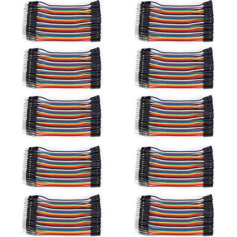 10 Stück Kunststoff-verbindungskabel (stecker/buchse) Für Elektronikgeräte, 2,54 Mm