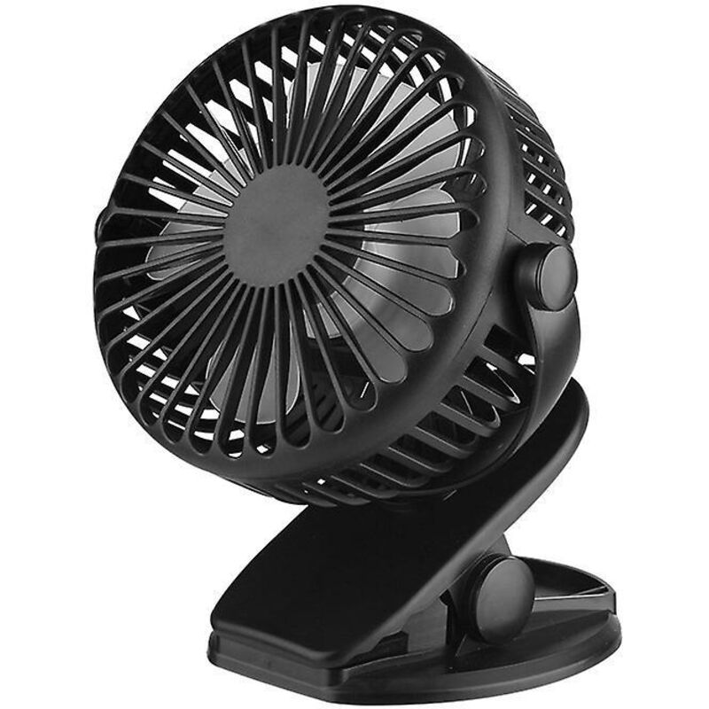 Tragbarer Und Leiser Usb-tischventilator Mit Wiederaufladbarem Akku Und 360°-drehfunktion Mit 3 Geschwindigkeitsstufen Für Kinderwagen Und Auto