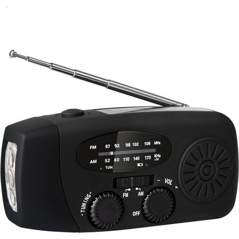 Am/fm/noaa-handkurbelradio, Taschenlampe, 2000-mah-akku Für Notfälle (stürme, Erdbeben)