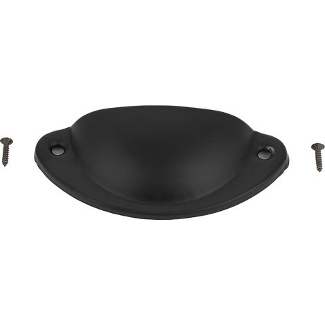 Antiker Muschelförmiger Schubladengriff, Möbelbeschlag (schwarz)