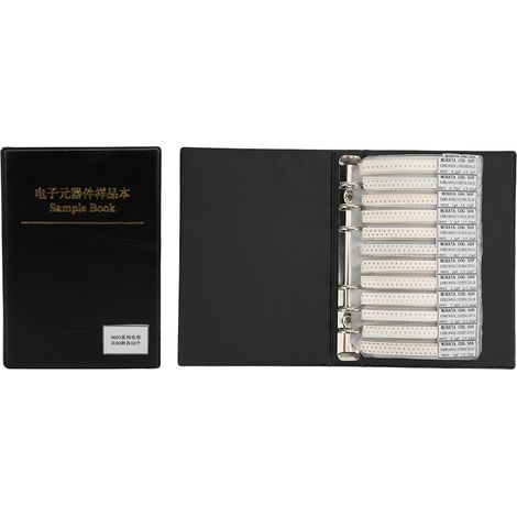 Sortiment Von 90 Kondensatoren Der Serie 0603 – Musterbuch Für Elektronische Bauteile, Schwarz