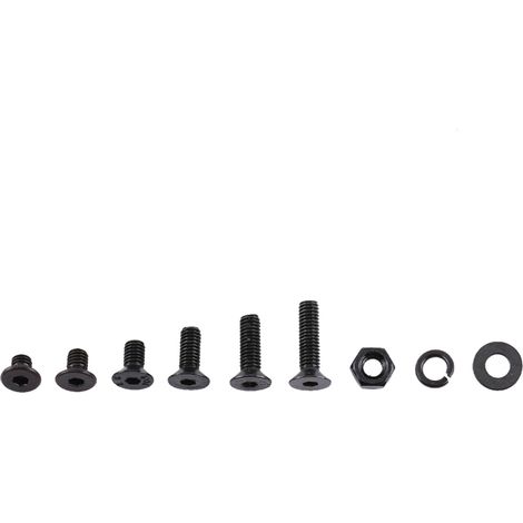 Schwarze M3-sechskant-senkschraube Aus Legiertem Stahl Mit Passenden Muttern Und Unterlegscheiben