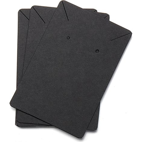 100 Leere Ohrringkarten Aus Kraftpapier (6 X 9 Cm) Mit 100 Transparenten Opp-beuteln Zur Schmuckpräsentation