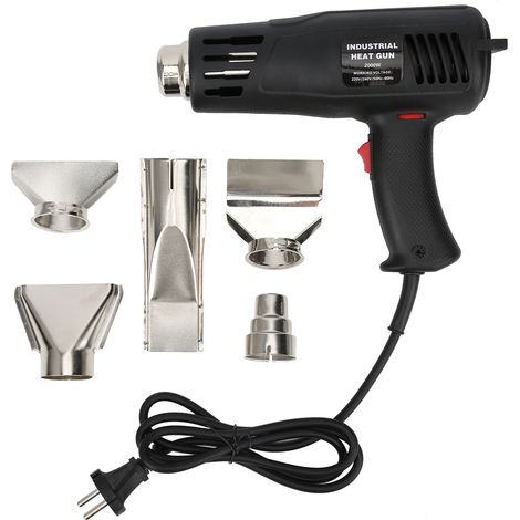 Verstellbare 2000-w-heißluftpistole Mit Düsen Für Den Industriellen Einsatz (eu-stecker 250 V)
