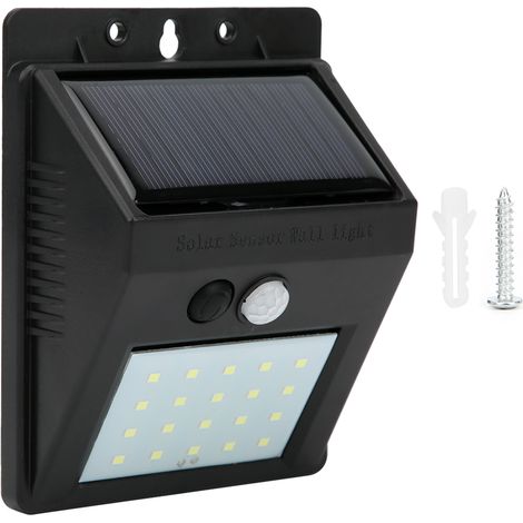 Solar-wandleuchte Mit Bewegungsmelder, 20 Leds Für Einfahrt, Garten, Terrasse, Außensicherheit