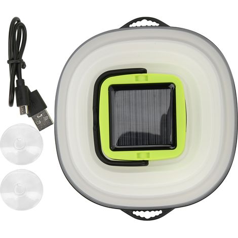 Ip65-solarleuchte Für Den Außenbereich Mit 3 Helligkeitsstufen – Schwarz, Für Camping Und Garten