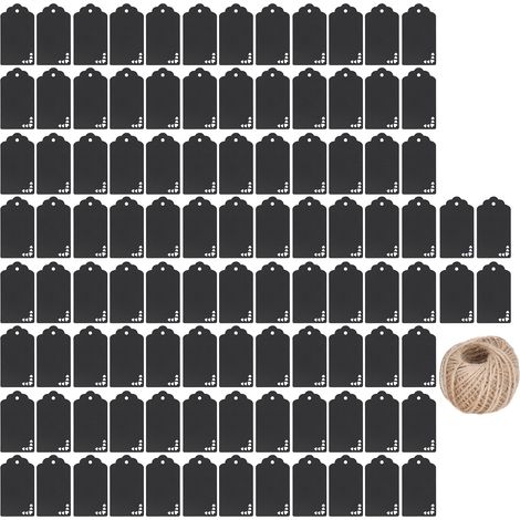 Diy-geschenkanhänger Aus Kraftpapier, 100 Stück Mit 30 M Juteschnur Für Hochzeiten, Weihnachten, Thanksgiving – Doppelseitig