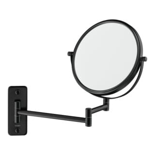 Duravit Kosmetikspiegel D-Code 20,3x31x33cm, 3-fa.-Vergr., schwarz matt