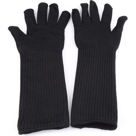 Schnittfeste Schutzhandschuhe Aus Edelstahl Mit Langen Unterarmstulpen