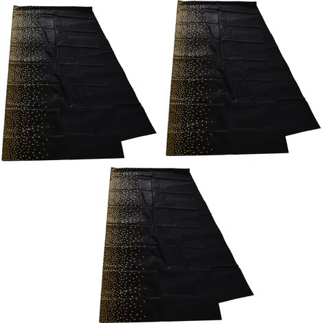 3-teiliges, Wasserdichtes Einwegtischdecken-set – Praktisch Und Elegant – Ideal Für Den Außenbereich – Schwarz