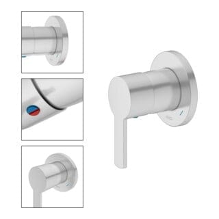 Keuco Fertigmontageset Plan blue UP-EHM, rund, aluminium-finish