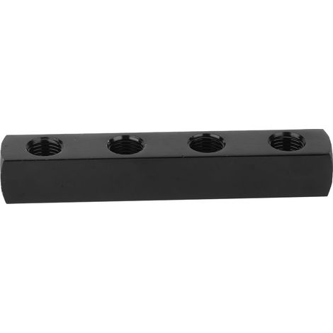 4-wege-pneumatikverteilerblock 1/4" Bspp Aus Schwarzem Edelstahl Sus304 Für Luftschlauch
