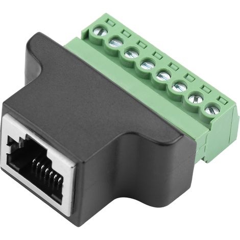 Rj45-buchse Auf 8-poligen Schraubklemmenadapter Für Cctv-dvr