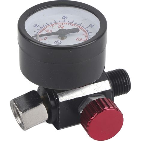 1/4-zoll-bsp-druckluftregler Aus Aluminiumlegierung Mit Manometer Für Farbpistolen Und Druckluftwerkzeuge