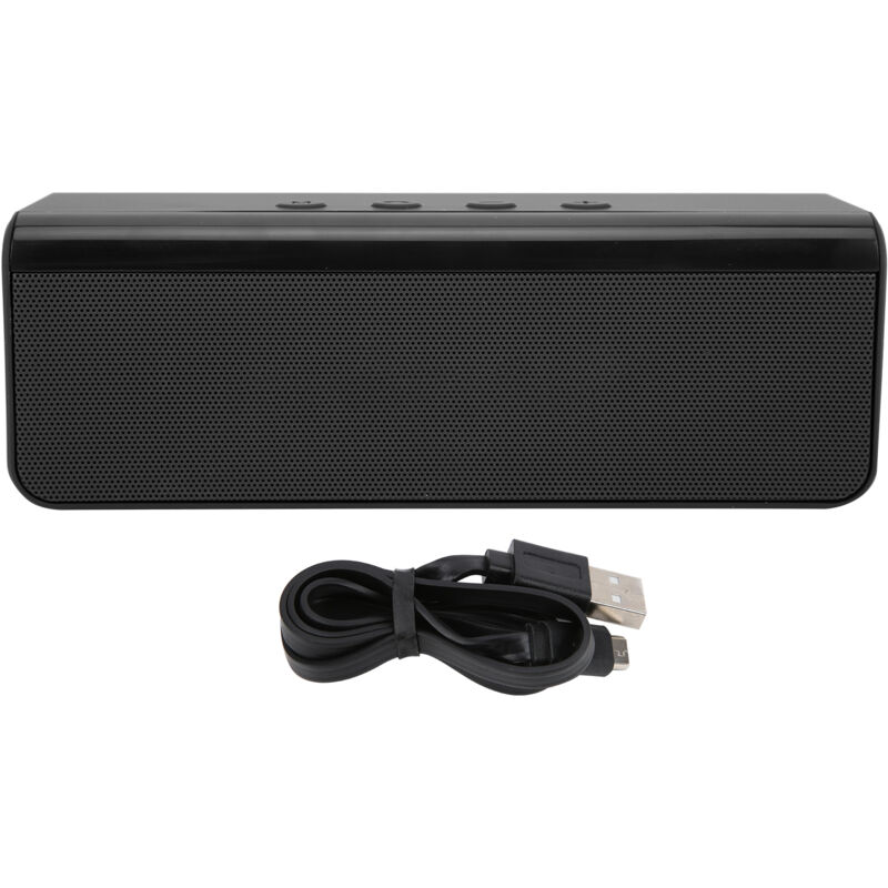 Tragbarer, Wasserdichter Bluetooth-lautsprecher Mit Anrufbeantworter Und Usb-kabel – Schwarz