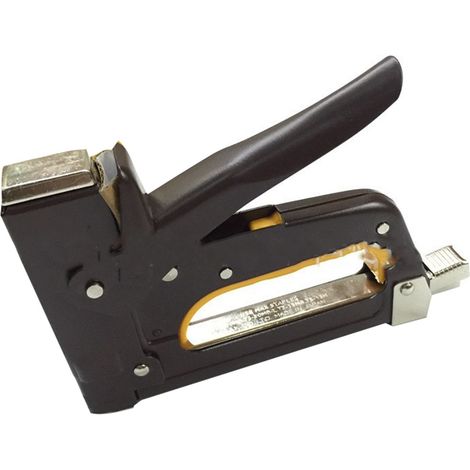 Hochleistungs-metalltacker Für Bauarbeiten, Manueller Griff Mit Stoßdämpfer Und Befestigungsschlaufe.