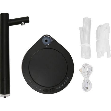 Intelligenter 5-gallonen-wasserspender Mit Usb-ladefunktion Und 7-stufiger Dosierpumpe Fürs Büro, Schwarz