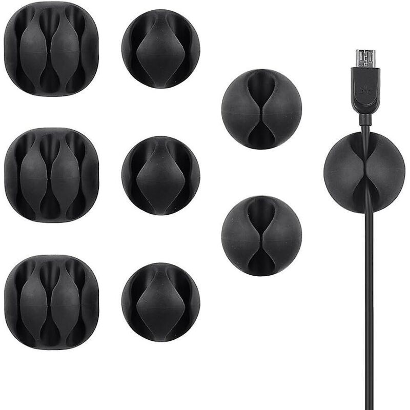 Set Mit 9 Kabelclips, Ideal Zum Organisieren Und Verwalten Von Ladekabeln Zu Hause Oder Im Büro.