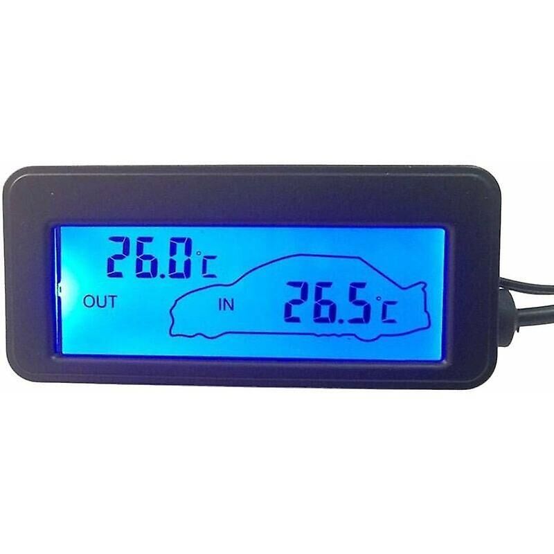 Digitales Autothermometer Mit Hintergrundbeleuchtung – Mini-lcd-display Zur Anzeige Der Innen- Und Außentemperatur Des Fahrzeugs – Ideales Geschenk Für Autoliebhaber