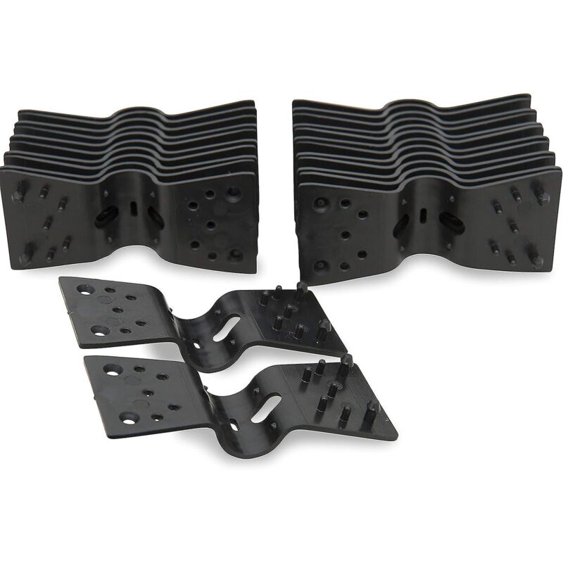 24 Schwarze Reparaturclips Für Zaunfelder
