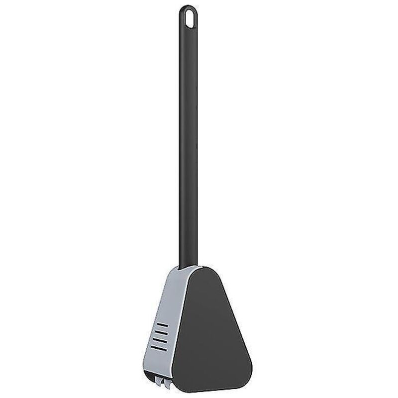 Silikon-toilettenbürste Mit Halterung, Rutschfeste Reinigungsbürste Für Die Toilettenschüssel, Schwarz.