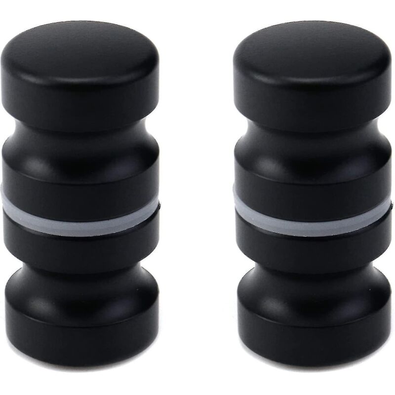 Set Mit 2 Schwarzen Duschtürgriffen Für Badezimmer, Glastürknöpfe, Rücken An Rücken Liegende Duschtürknöpfe