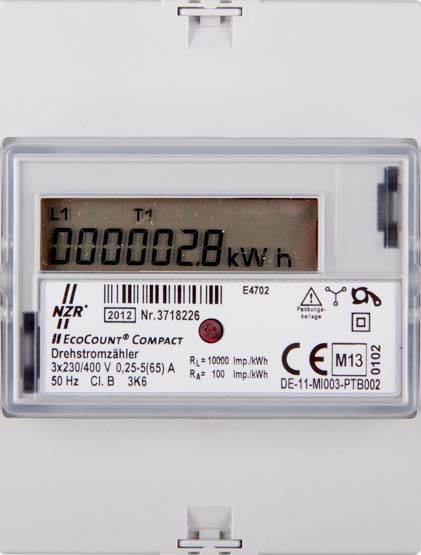 NZR DS-Hutschienenzähler 3x230/400V EcoCount, 33220216