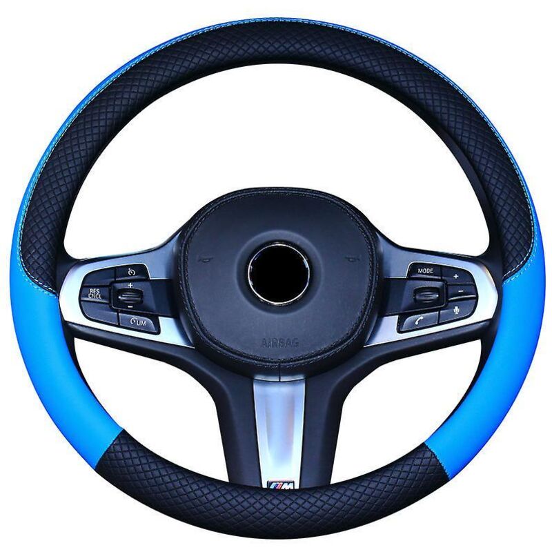 Dunkelblauer, Rutschfester Lenkradbezug Aus Mikrofaserleder Für Automobile